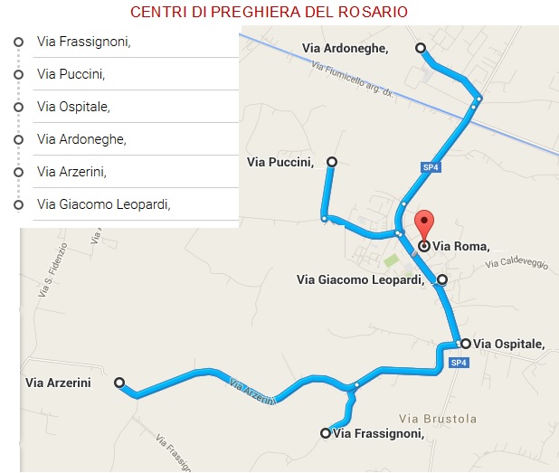 Centri di PREGHIERA DEL ROSARIO 2015